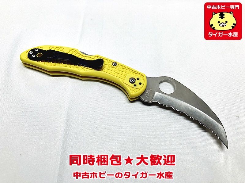 スパイダルコ　タスマンソルト2　セレーション イエロー　本体のみ　ナイフ　SPYDERCO　同梱OK　1円スタート★HAC_画像2