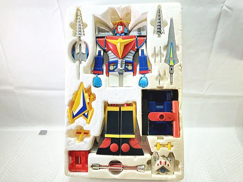  clover Muteki Koujin Daitarn 3 electric huge set box defect operation verification settled ( doesn`t work ) picture reference present condition pick up retro including in a package OK 1 jpy start *H