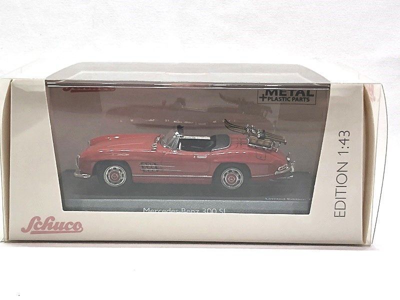  Schuco 1/43 Mercedes Benz 300SL Cabrio mit Ski 450268900 transparent case . a little attrition equipped minicar including in a package OK 1 jpy start *S