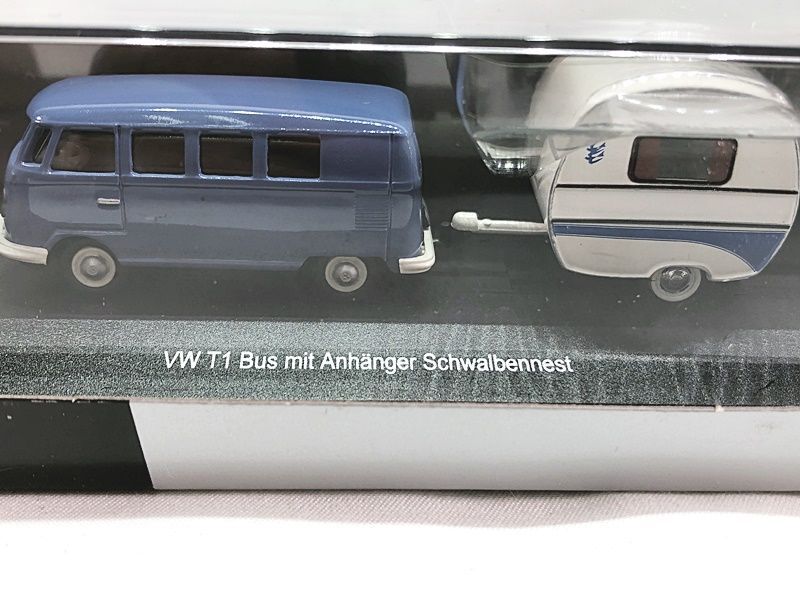  Schuco 1/87 trailer attaching VW T1 bus *VW T3b Audi sport trailer attaching set minicar including in a package OK 1 jpy start *S