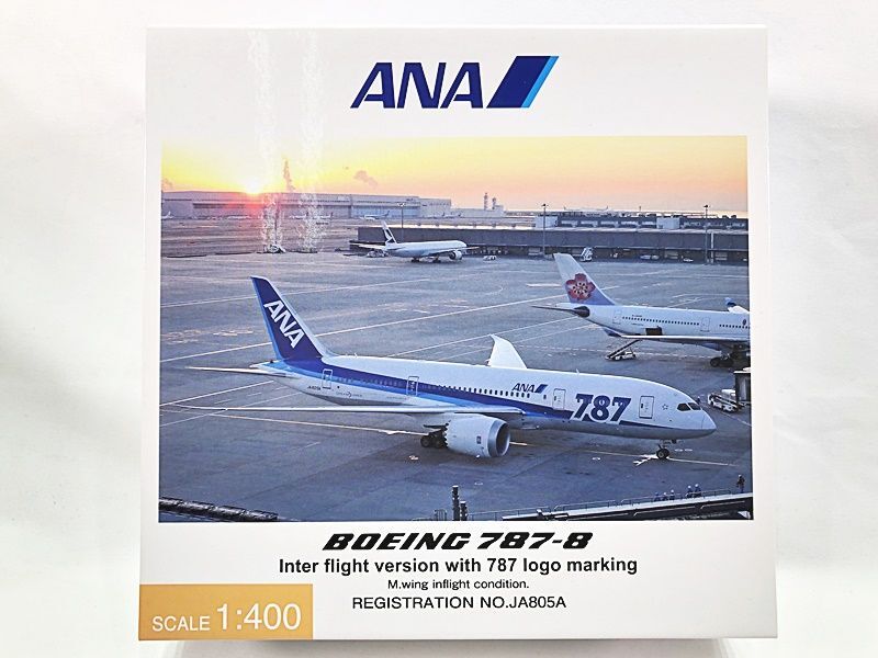 全日空商事 1/400 ANA B787-8 Inter flight ver. w/ 787 ロゴマーキング NH40067 JA805A  飛行機模型 同梱OK 1円スタート★Sの画像1