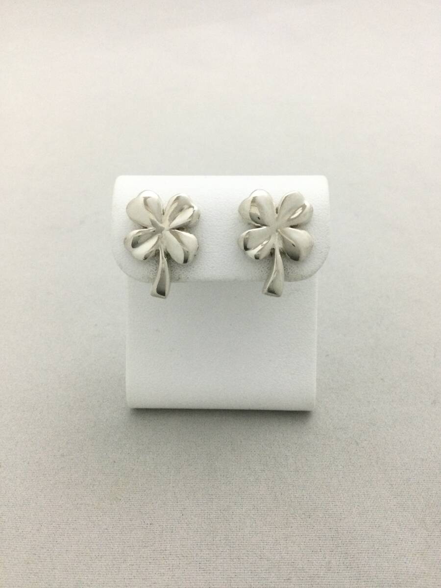 CHANEL シャネル クローバー ピアス シルバー アクセサリー 925【C016848】