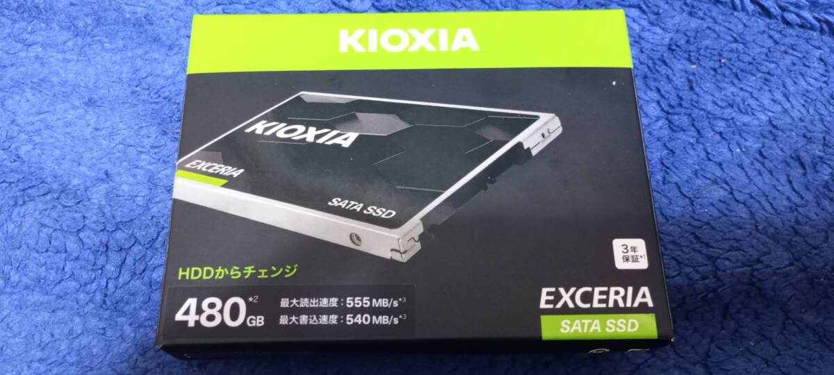 【動作確認済】キオクシア KIOXIA 2.5インチ内蔵SSD 480GB S-ATA 国産BiCS FLASH TLC 搭載 EXCERIA SSD-CK480S/N_画像1