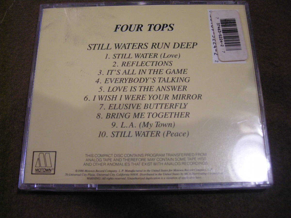 ⑤輸入盤CD!　Four Tops - Still Waters Run Deep - Motown_画像2