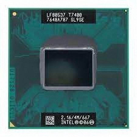 Intel Core 2 Duo T7400 SL9SE 2C 2.17GHz 4MB 34W Socket M LF80537GF0484Mの画像1