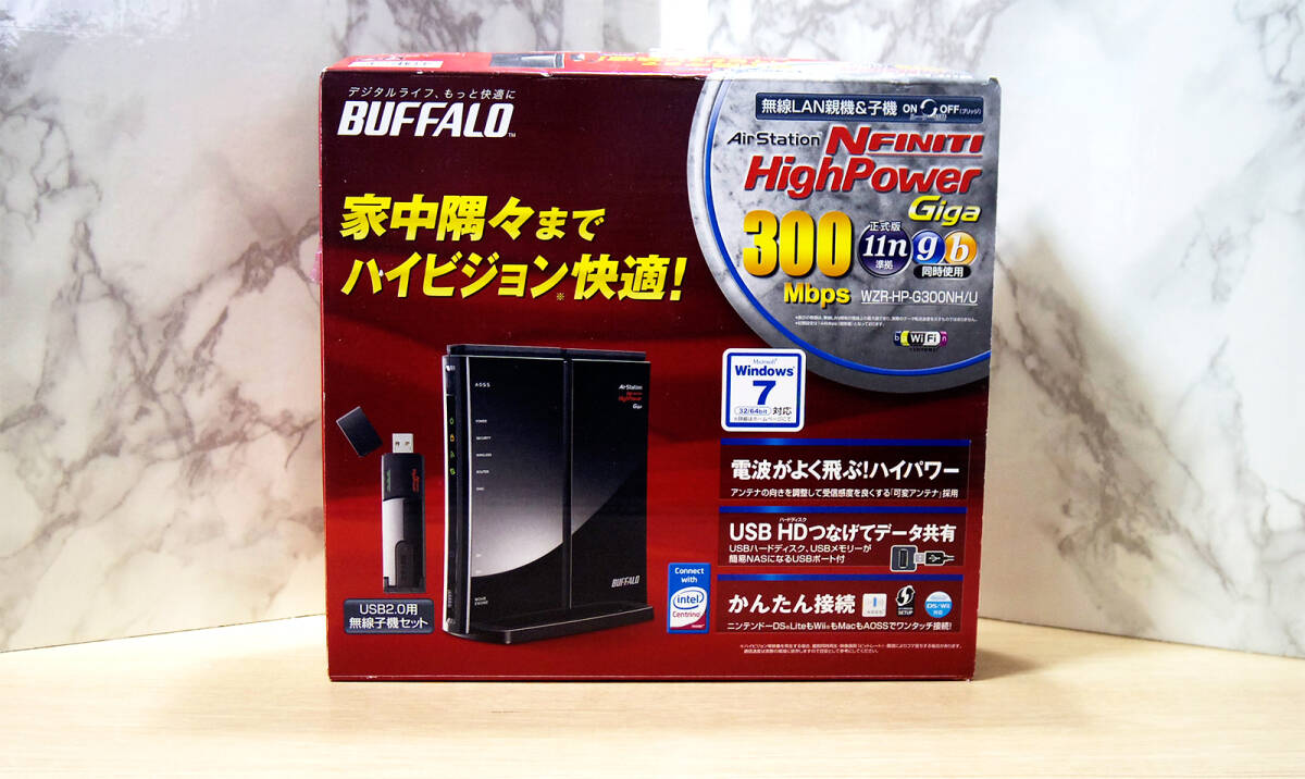 【BUFFALO】 無線LAN親機 バッファロー 無線LANルーター WZR-HP-G300NH/U_画像1