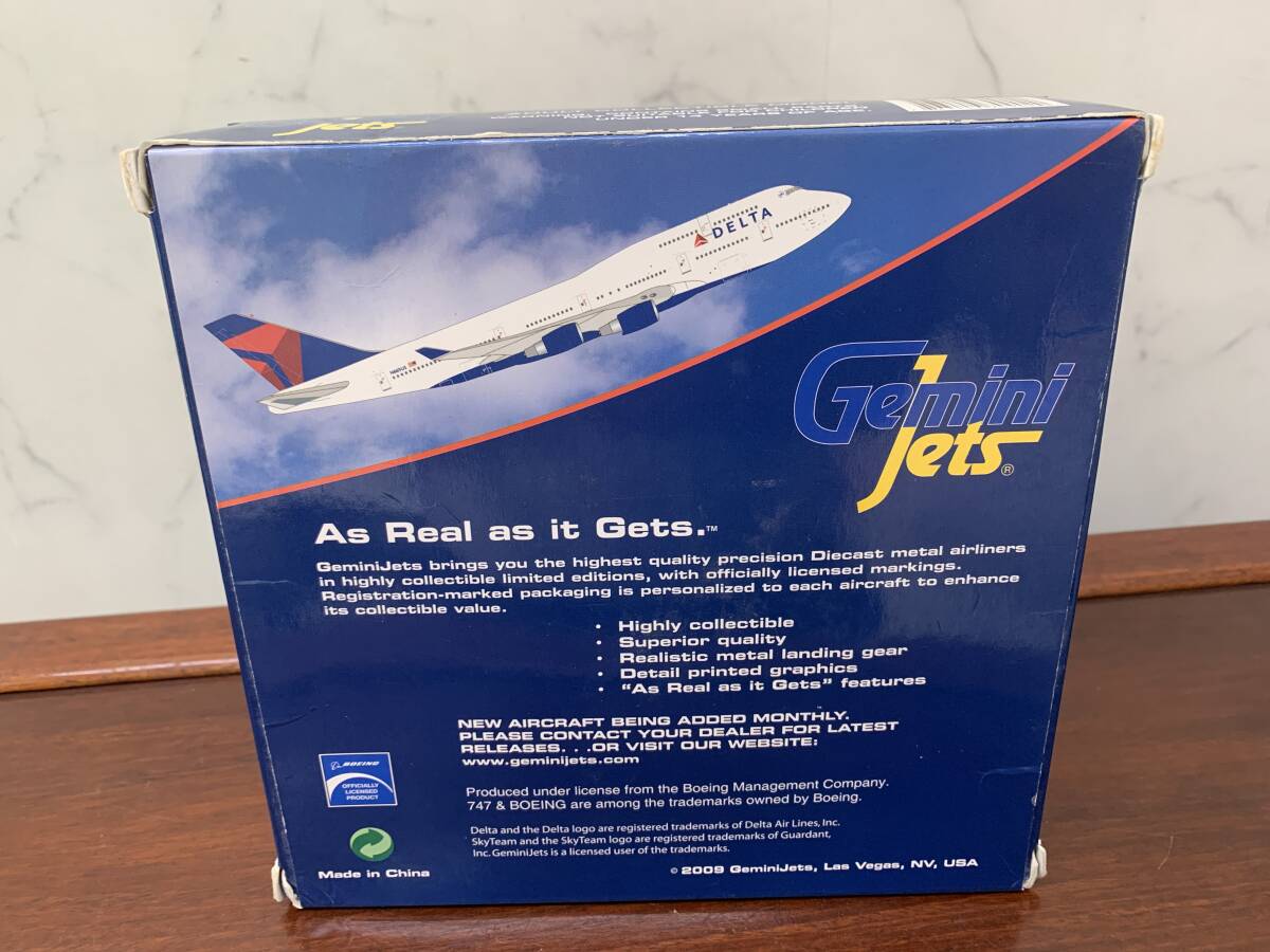 Gemini Jets ジェミニ デルタ航空 DELTA BOEING ボーイング 747-400 1/400の画像7