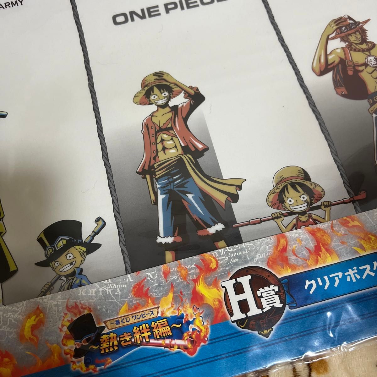 ONE PIECE ワンピース 一番くじ クリアポスター サボ ルフィ エース 三兄弟