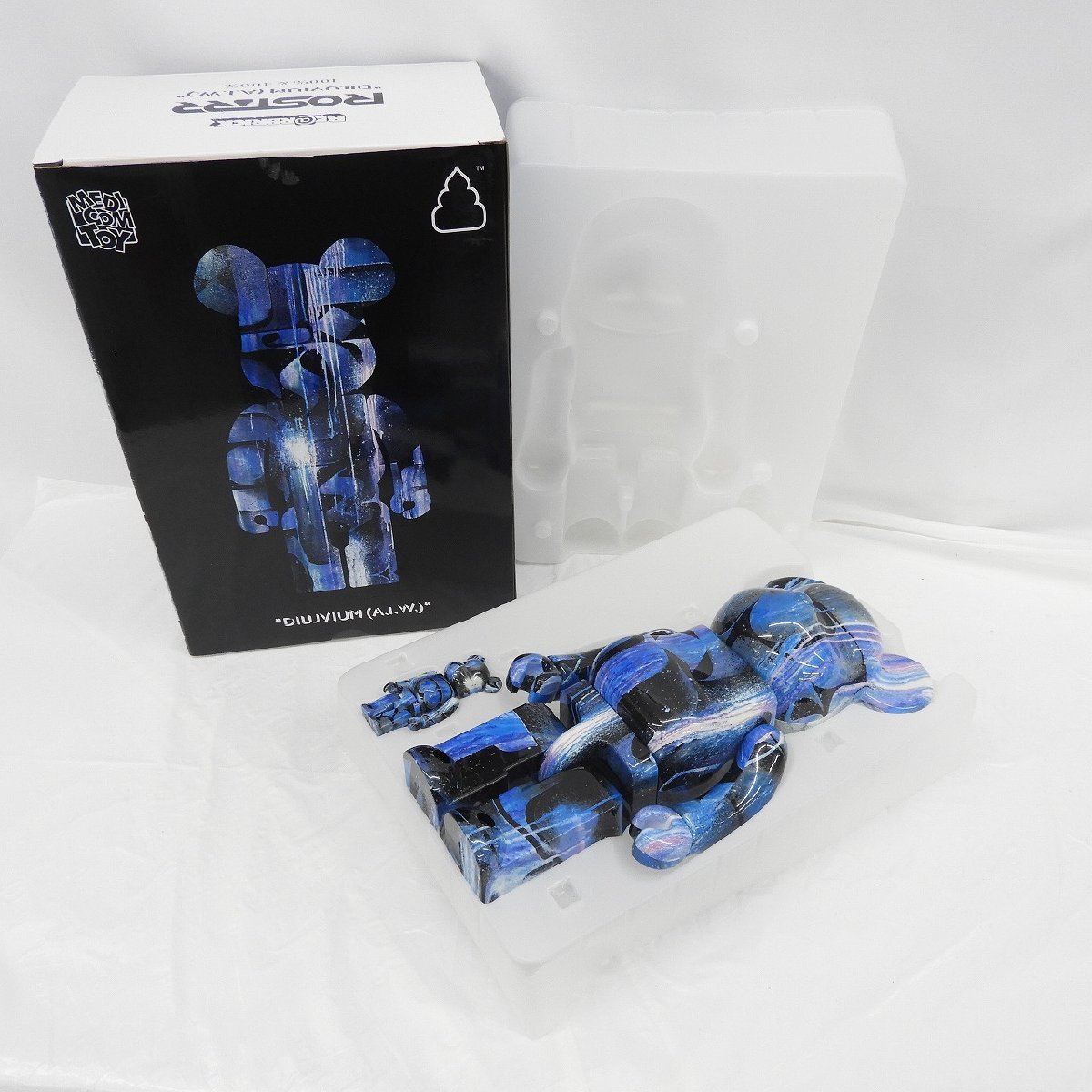 【開封済/未使用品】BE@RBRICK ベアブリック フィギュア ROSTARR DILUVIUM(A.I.W.) 100％＆400％ 836121483 0321_画像1