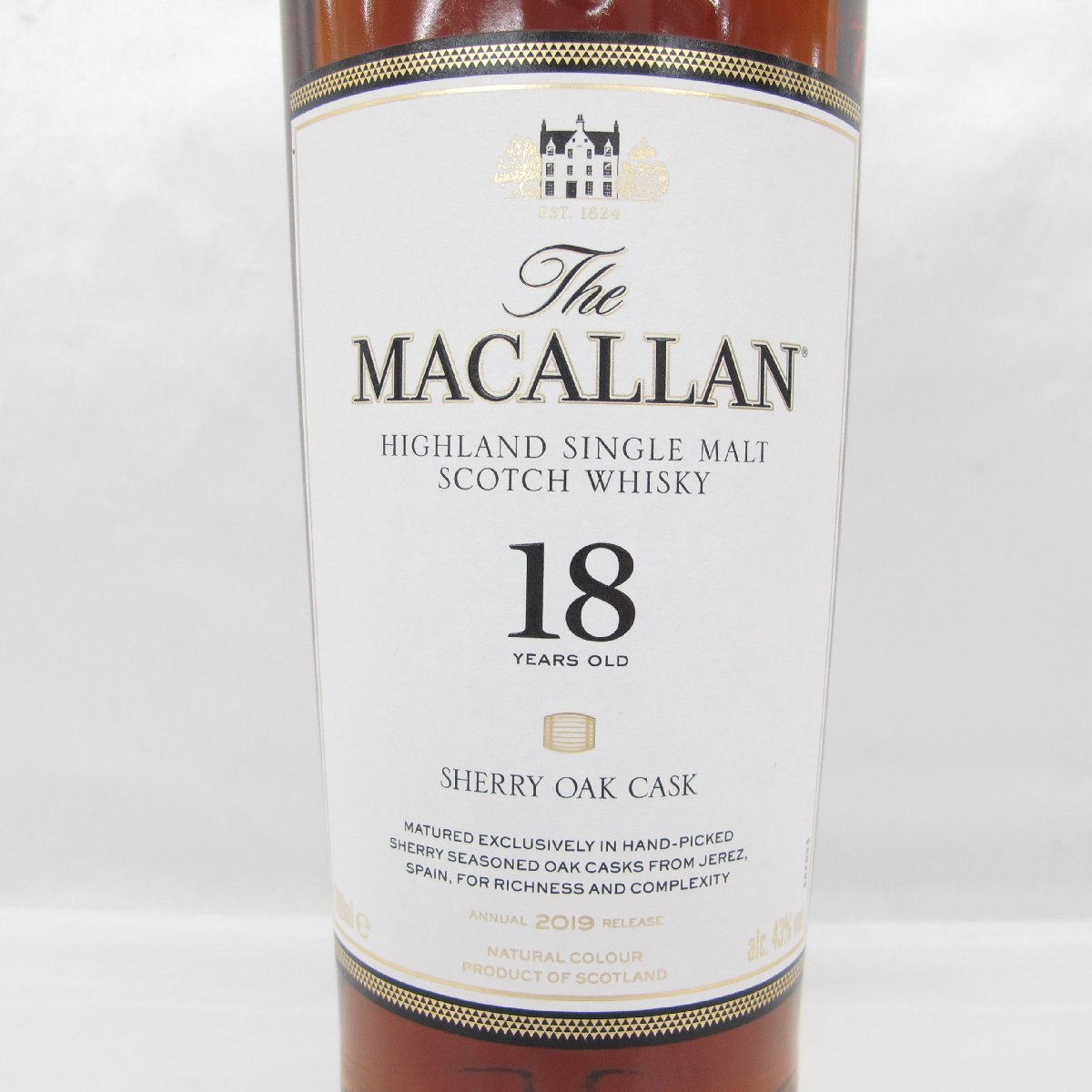 【未開栓】The MACALLAN ザ・マッカラン 18年 2019 シェリーオーク ウイスキー 700ml 43% 11520781 0313_画像2