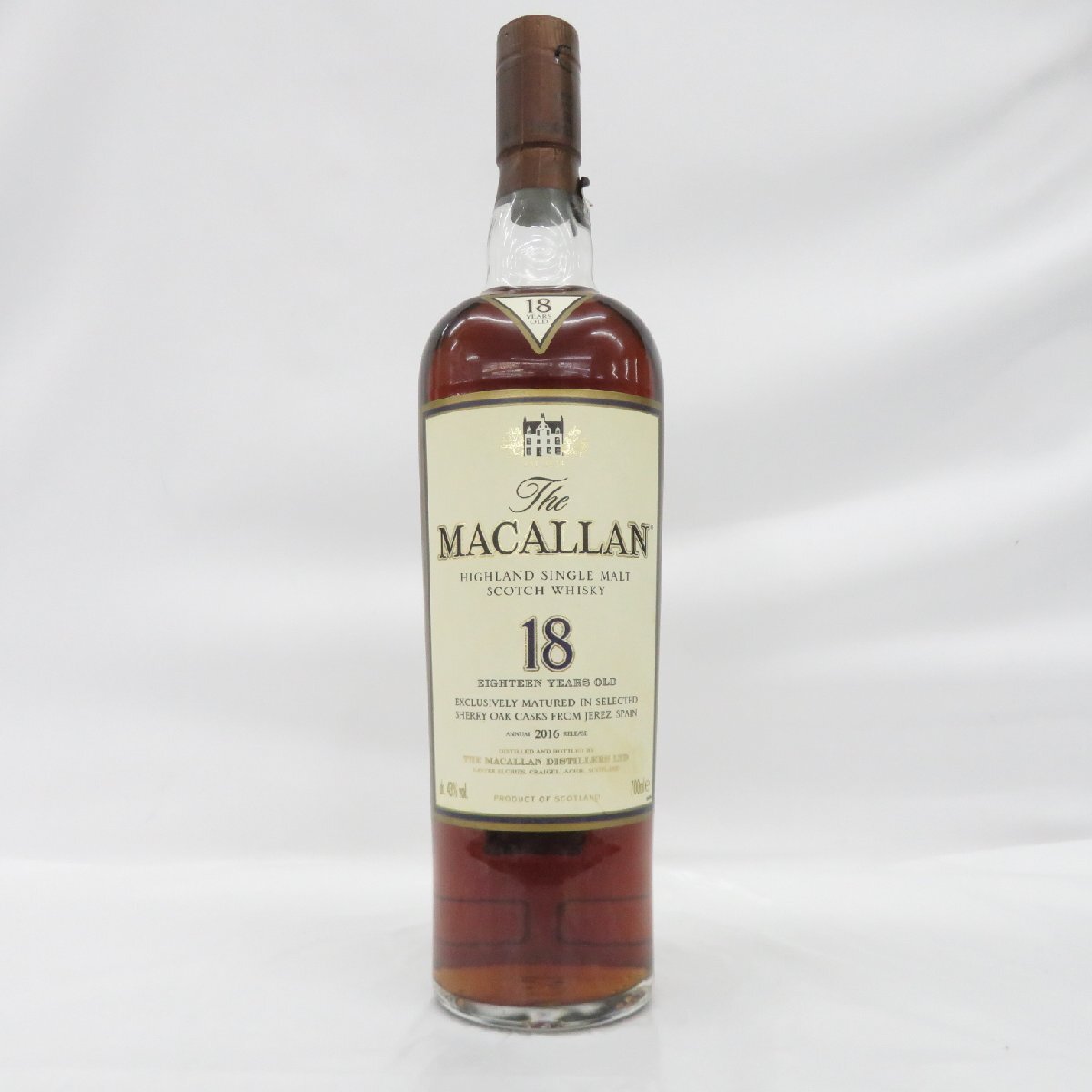 【未開栓】The MACALLAN ザ・マッカラン 18年 2016 シェリーオーク ウイスキー 700ml 43% 836123939 0320_画像1