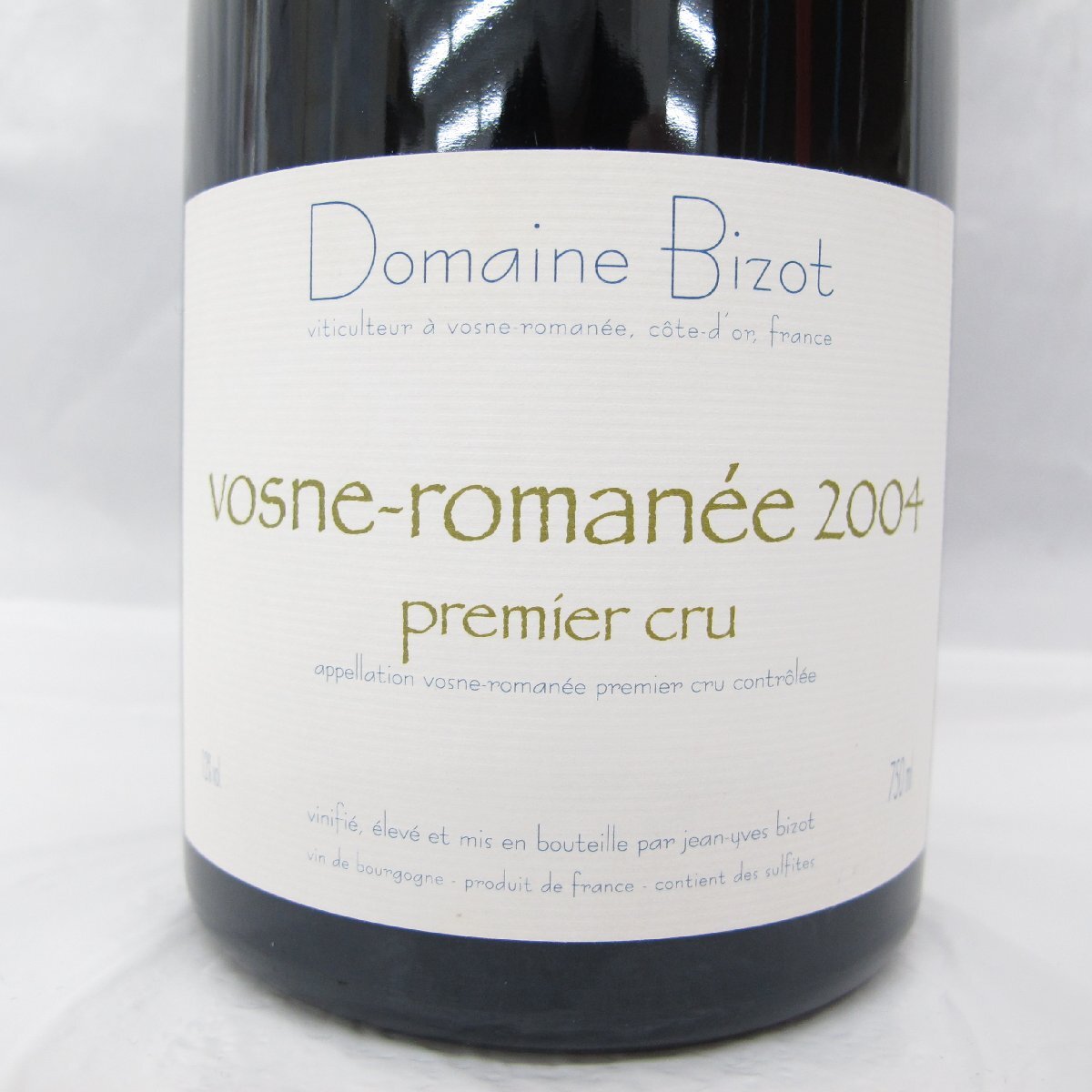 【未開栓】Domaine Bizot ドメーヌ・ビゾ ヴォーヌ・ロマネ プルミエ・クリュ 2004 赤 ワイン 750ml 12% 11527954 0318_画像2