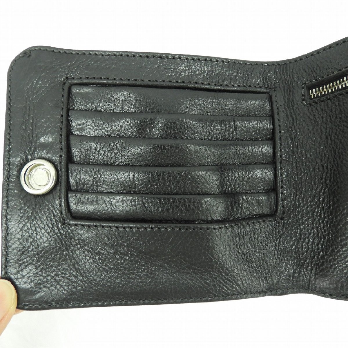 【中古品】CHROME HEARTS クロムハーツ 1スナップクロスボタンウォレット ワンスナップ クロスボタン 二つ折り短財布 11510556 0318_画像5