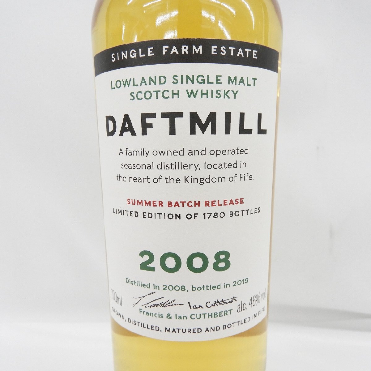 【未開栓】Daftmill ダフトミル 2008-2019 サマーバッチリリース ウイスキー 700ml 46% 11529933 0319_画像2