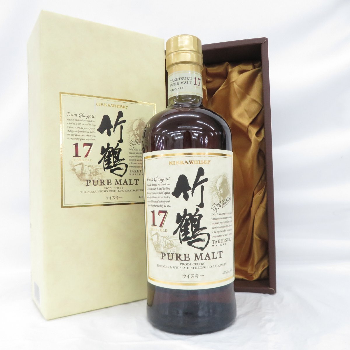 【未開栓】NIKKA ニッカ 竹鶴 17年 ピュアモルト ウイスキー 700ml 43％ 箱付 11534404 0325_画像1