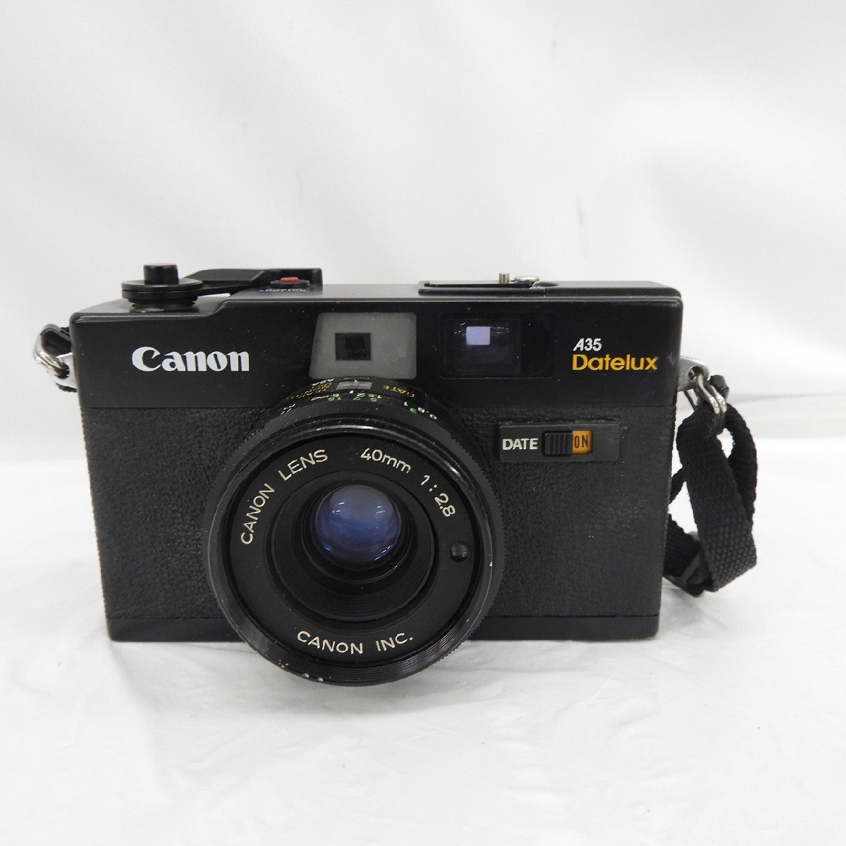 1円～【ジャンク品】Canon キャノン フィルムカメラ A35 Datelux デートルクス 40ｍｍ f2.8 ※動作未確認 11535153 0328_画像1