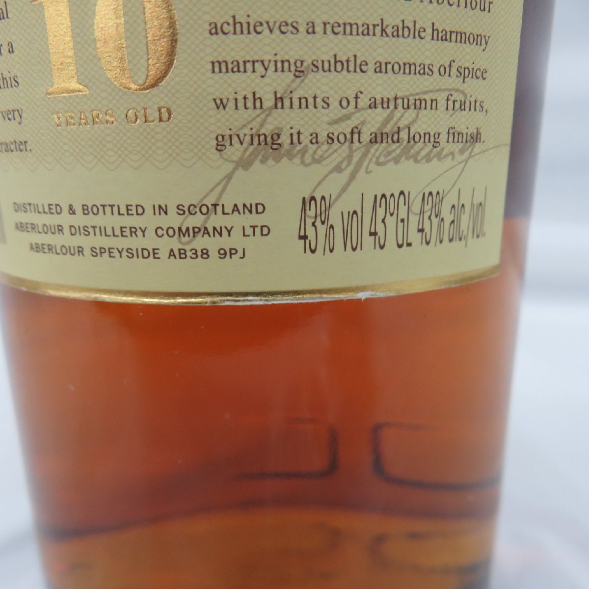 【未開栓】ABERLOUR アベラワー 10年 シングルモルト ウイスキー 1000ml 43% 箱付 11517636 0328の画像3