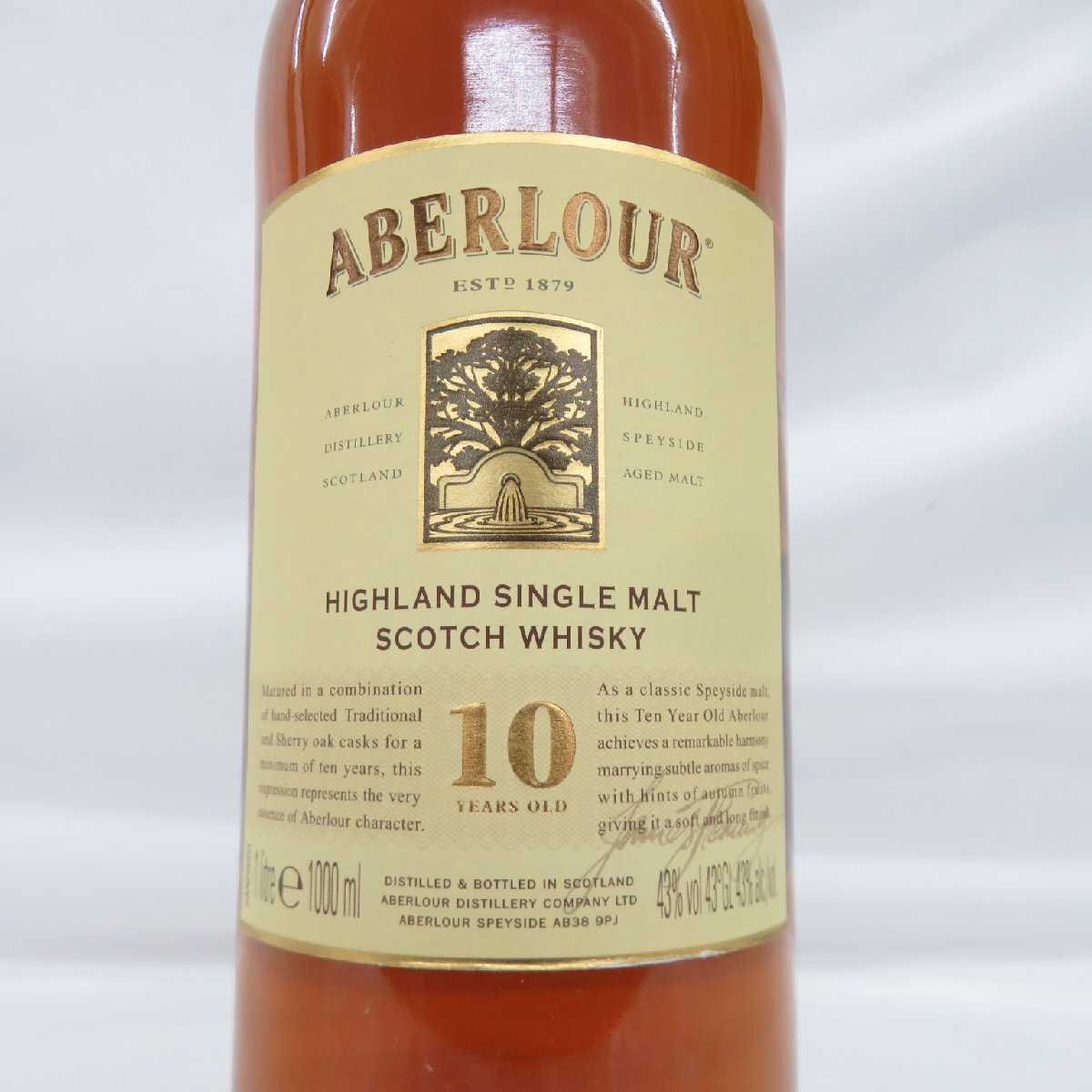 【未開栓】ABERLOUR アベラワー 10年 シングルモルト ウイスキー 1000ml 43% 箱付 11517636 0328の画像2