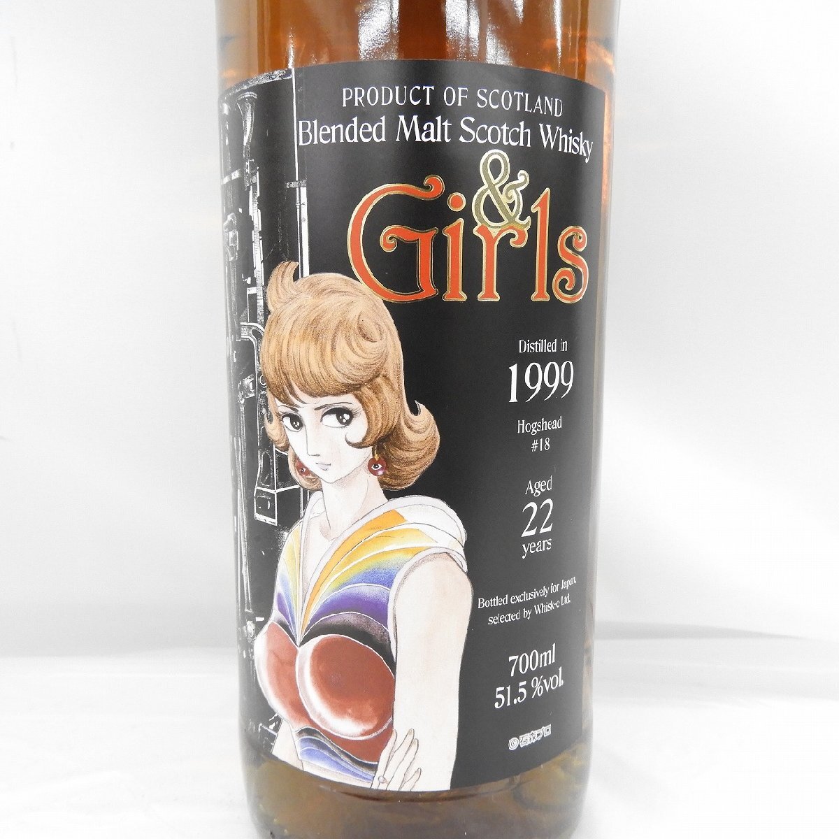 【未開栓】＆Girls アンドガールズ 22年 1999 ホグスヘッド ＃18 ブレンデッドモルト ウイスキー 700ml 51.5％ 箱付 11538334 0331_画像3