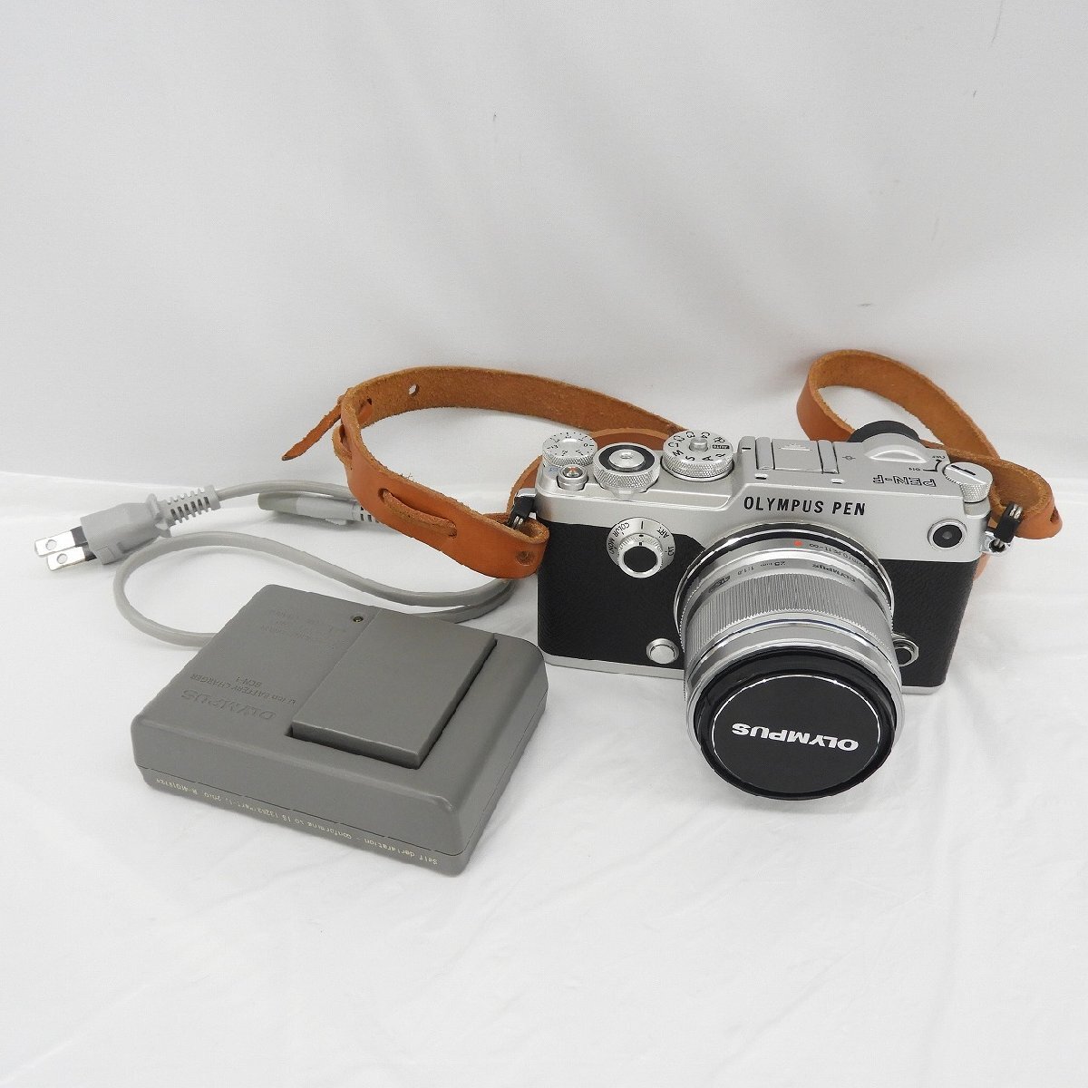 【中古品】OLYMPUS オリンパス ミラーレス一眼レフカメラ PEN-F シルバー 25ｍｍ レンズセット 11536915 0331_画像1