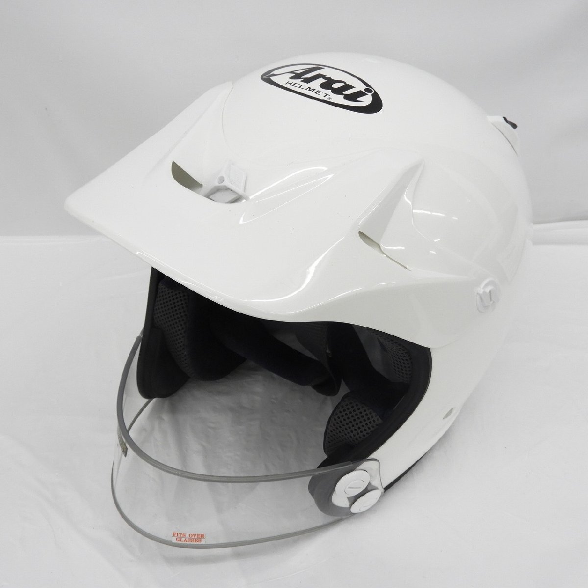 【中古品】Arai アライ トライアルヘルメット HYPER-T PRO ハイパーT プロ ホワイト サイズ：61-62cm 11535279 0331_画像1