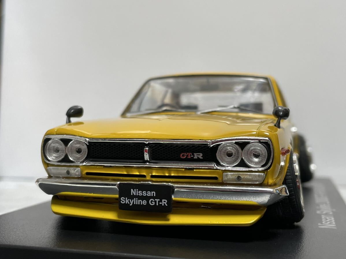 国産名車コレクション1/24 NISSANスカイライン2000GT-R KPGC10ハコスカ ロンシャン深リムホイール チンスポ 車高短 旧車_画像1