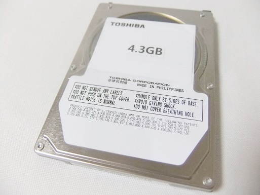 希少【保証付・送料185円～】NEC製 PC-98ノートシリーズ用内蔵2.5インチIDE HDD4.3GB 信頼の東芝製 予備やバックアップに 動作確認済_画像1