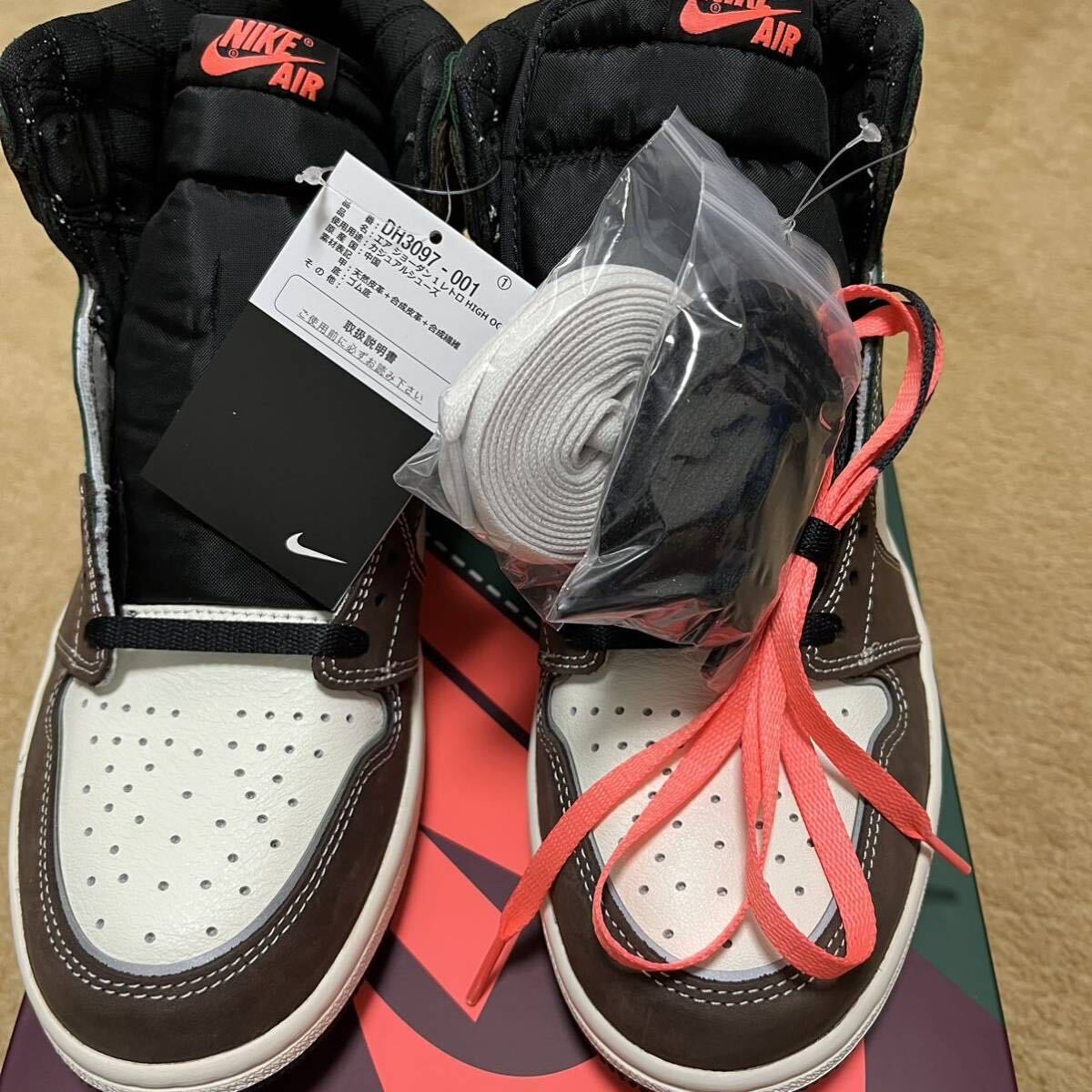 未使用 国内正規品 NIKE AIR JORDAN 1 RETRO HIGH OG US10/28.0cm 替紐 タグ付 DH3097 001 エア ジョーダン ナイキ supreme シュプリーム