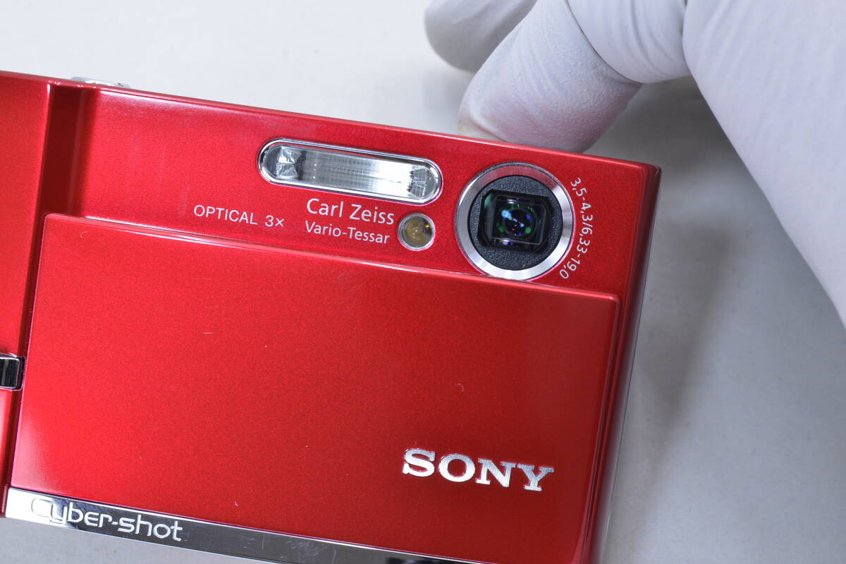 【ecoま】SONY DSC-T50 レッド 美品 CyberShot コンパクトデジタルカメラ_画像7