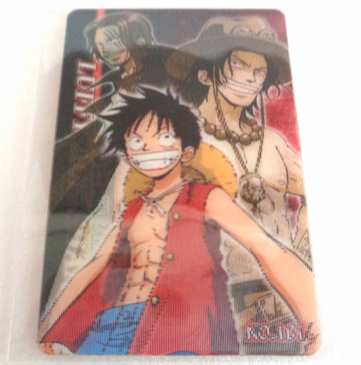 ONEPIECE グミカード NO.101 ルフィ 海賊王グミ プラスティックカード 立体カード ワンピースの画像1