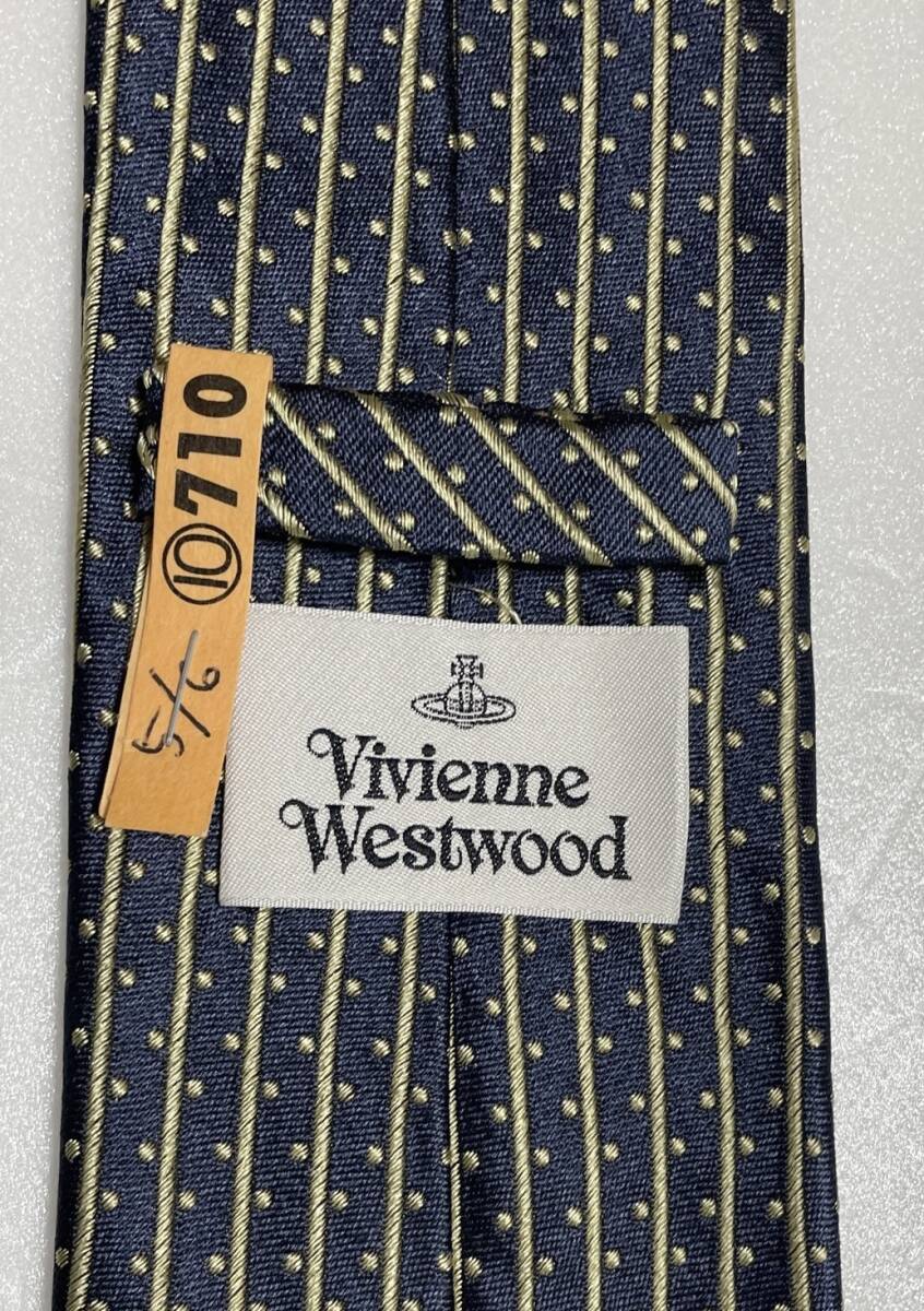 極美品 Vivienne Westwood ヴィヴィアン ウエストウッド ネクタイ 縞 ドット_画像2