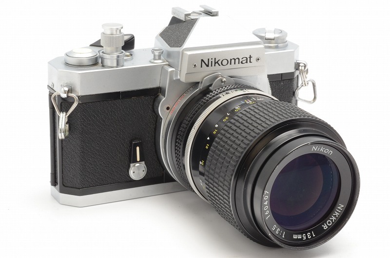 ★良品★ Nikon Nikomat FT2 + NIKKOR 135mm F3.5 body lens ニコン ニコマート ボディ レンズ 完動 ◆593の画像2