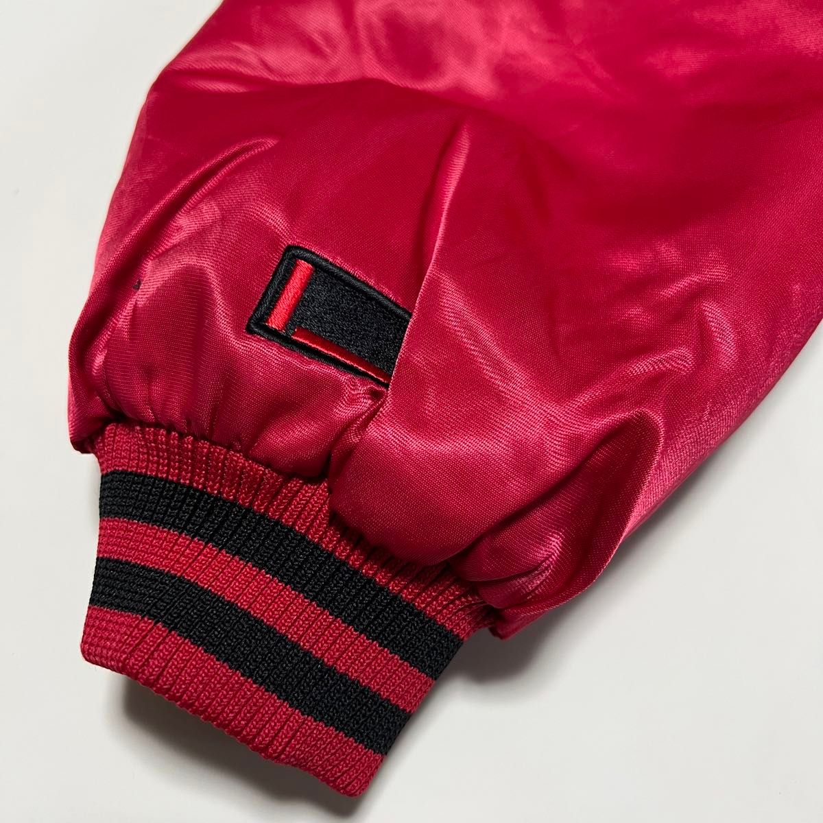 【激レア】美品 FUBU スタジャン XL 中綿 ナイロン ブルゾン ジャケット 黒赤 フブ スタジャン 90s ヴィンテージ