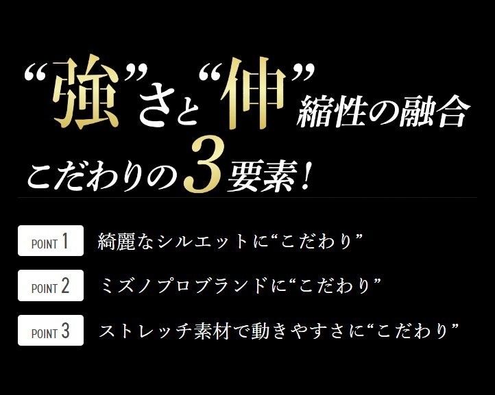 ◆個人名刺繍無料◆　Ｓサイズ　２枚組　強伸　ミズノプロ　ショートフィット　ユニフォームパンツ　高い伸縮性　12JDBU9301