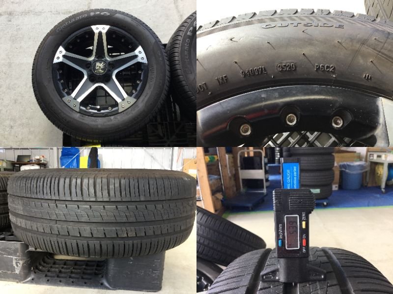 ★山形店 中古夏タイヤ＆アルミホイール4本セット WEDS アドベンチャー 1670 114 5H +35 & ピレリ CINTURATO P6 215/60R16 2020年 マークX_画像4