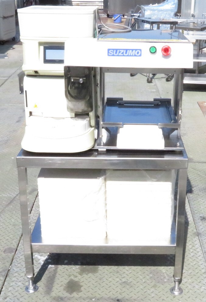 【保証付】16年 鈴茂器工 業務用小型シャリ玉移載装置TRS-FMA 小型シャリ玉ロボットSSN-FLC 専用架台付 幅720×奥530×高1300 MT2403141046