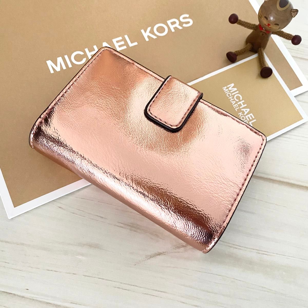 新品 MICHAEL KORS 折り財布 ピンク 二つ折り財布