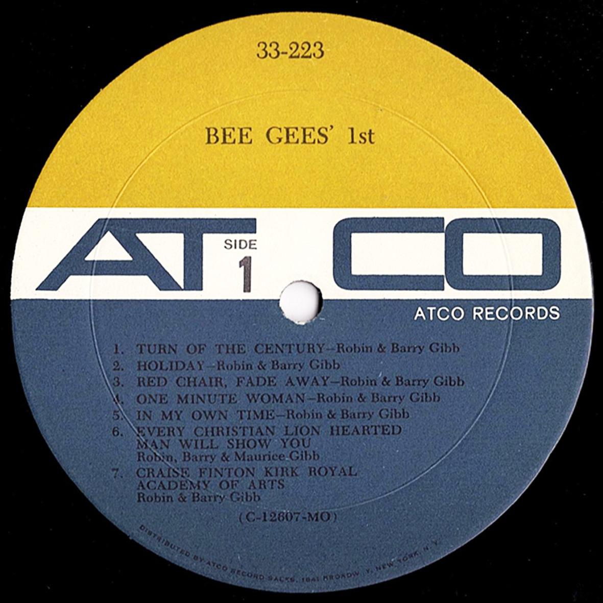 ◆LP◆ee Gees（ビージーズ）「Bee Gees' 1st」ATCO AT 33-223、米国盤、茶×紺ラベル、溝、Mono_画像3