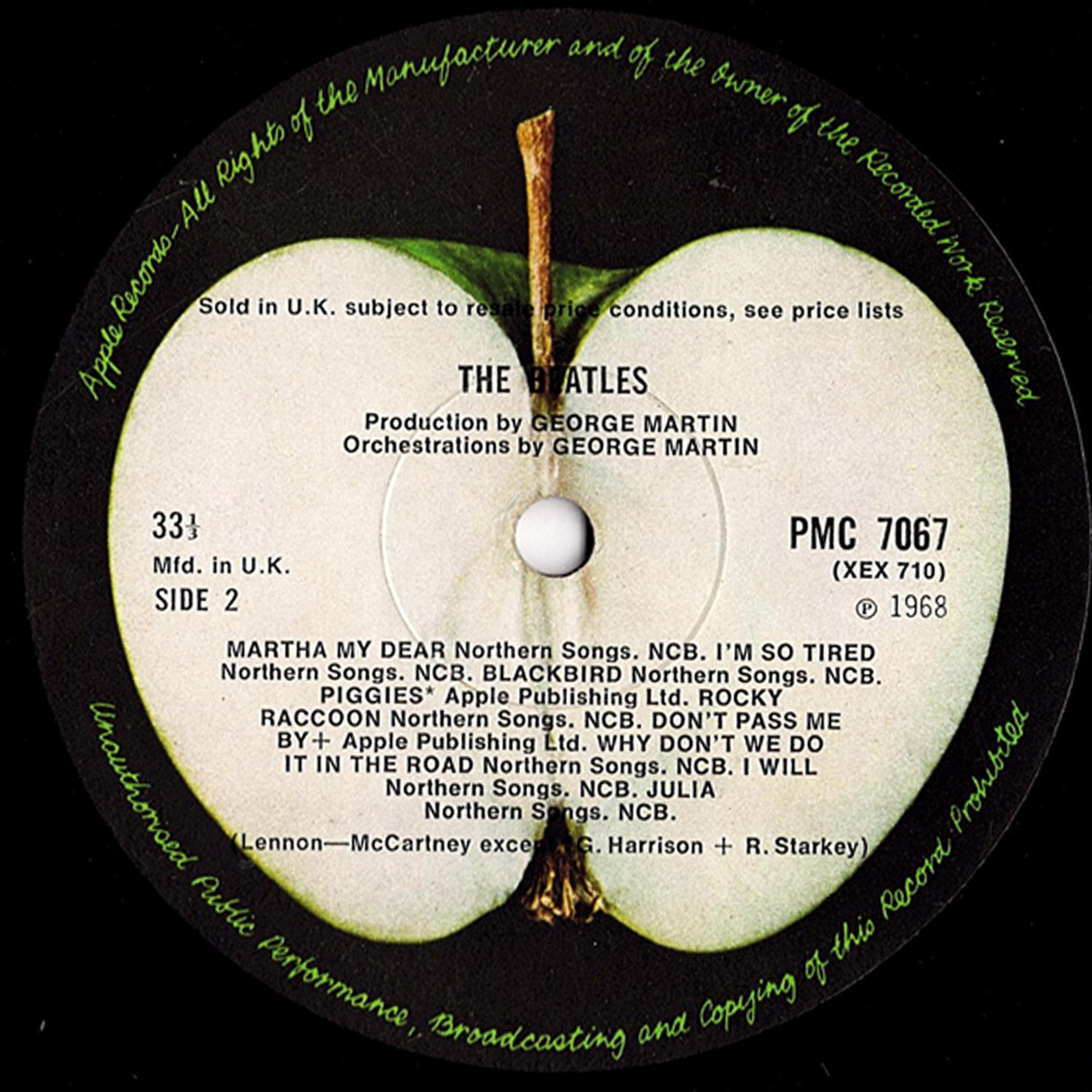 ◆2LP◆ビートルズ「The Beatles」Apple PMC 7067-8、1968英国盤、Mono、Open Top「-1.-1.-1.-1」「？/，」無、「KT」ジャンク_画像6