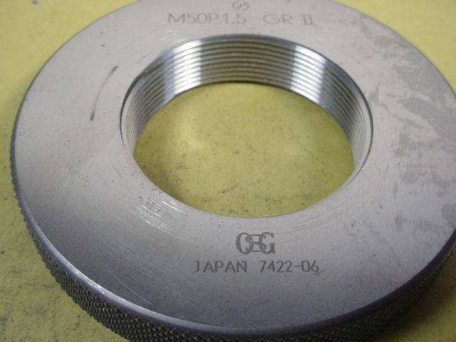 M50*1.5 GR2のみ 中古品 ミリサイズ ネジゲージ リングゲージ M50*1.5 GR2のみ 中古品 ミリサイズ ネジゲージ リングゲージ