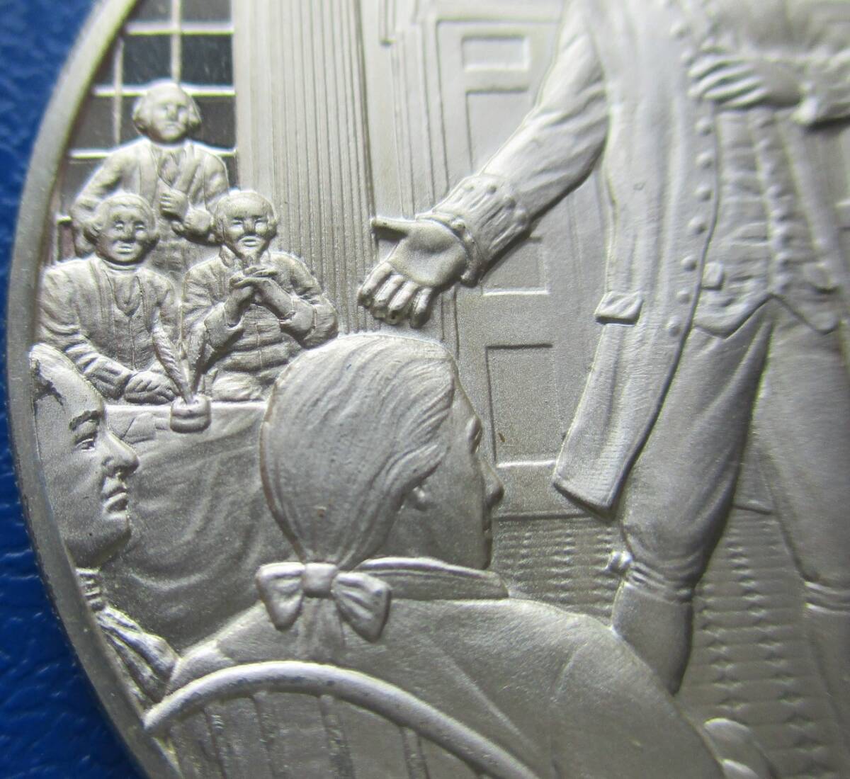 .925銀★Franklin Mint★Postmasters★1974年#12★ASW= 23ｇ★39mm_画像4