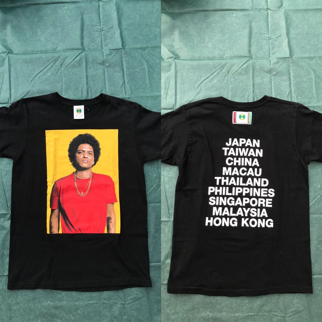 レア ヴィンテージ CROSS COLOURS ブルーノマーズ フォトTシャツ ブラック 黒 クロスカラーズ Bruno Mars 2018 アジアツアー photo 希少_画像1