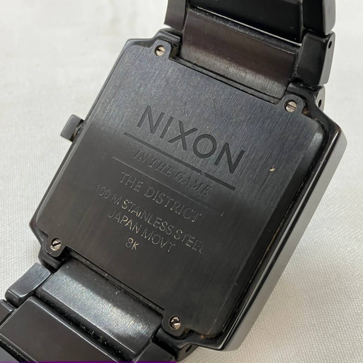 カイ 【ジャンク品】NIXON IN THE GAME ニクソン クォーツ ブラック メンズ腕時計の画像4