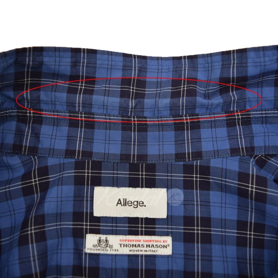 アレッジ × トーマスメイソン ALLEGE × THOMAS MASON Standard shirt B チェックシャツ ブルー サイズ：1 商品番号:8066000240336_画像4