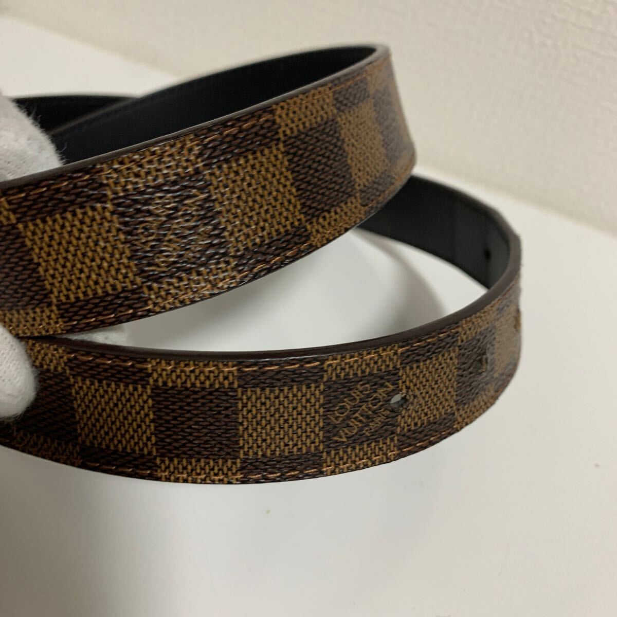 美品　LOUIS VUITTON ルイヴィトン　サンチュールキャレ　エベヌ　ベルト　ブラウン_画像6