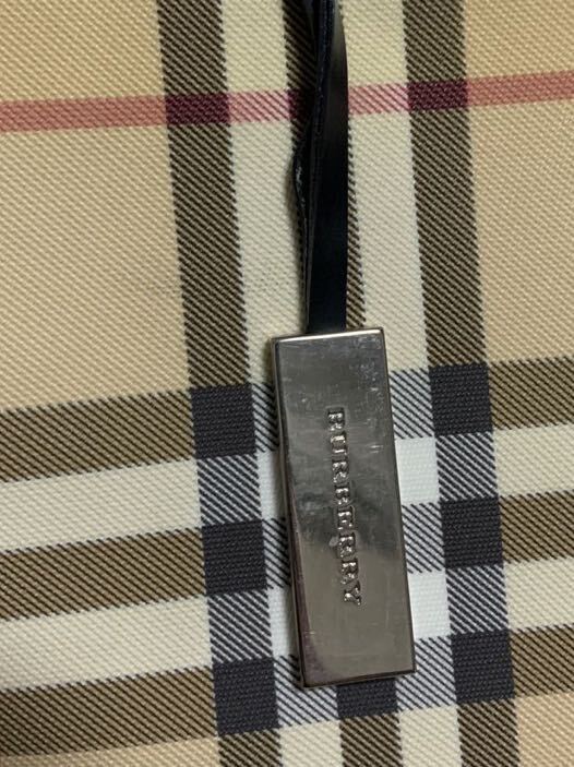 美品　BURBERRY バーバリー ノバチェック レザー ハンドバッグ トートバッグ ブラウン系　チャーム_画像10