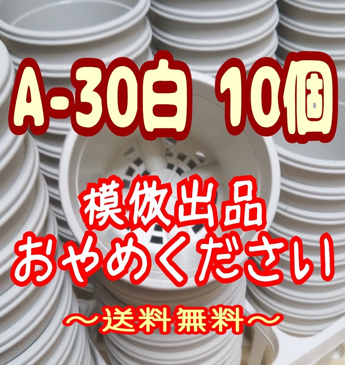 ◆送料無料◆プラ鉢【A-30】10個 スリット鉢 丸 プレステラ 多肉植物の画像1