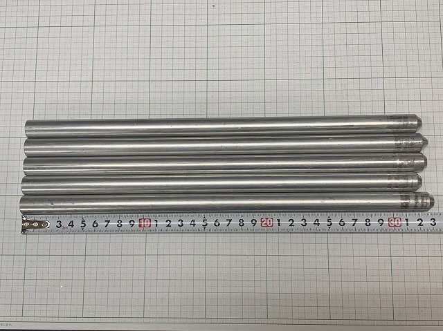 【5本セット】アルミ丸棒　φ16×320～340mm　アルミ合金：A6061　端材　【レターパックライト370円】《a16-320-5》_画像4