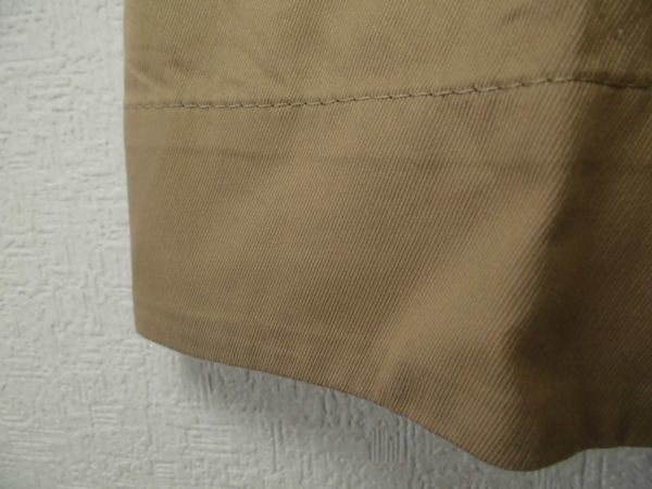 assk6-656*SHIPS/ Ships knee height skirt bottoms after fastener beige plain S size cotton 100% made in Japan 