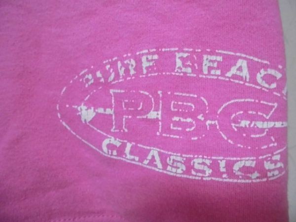 mk308　PBC　■ボックスロゴTシャツ■　ピンク　フロントにラメ入りのロゴプリント　コットンストレッチ素材　M相当_画像8